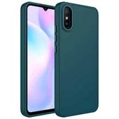 Xiaomi Redmi 9A Kılıf Metal Çerçeve ve Buton Tasarımlı Silikon Zore Luna Kapak - 1