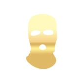 Kar Maskesi Sticker 17x17 Cm Gold - 1