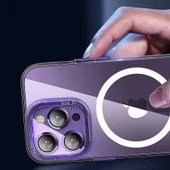 Apple iPhone 14 Pro Max Kılıf M-safe Şarj Özellikli Sert PC Zore Fuya Kapak thumbnail 8