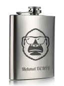 Kişiye Özel Maymun Hediye 9 Oz Çelik Cep Matarası 266 Ml İçecek Cep Matarası - 2