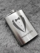 Kişiye Özel Smokin Damat Temalı 9 Oz Çelik Cep Matarası 266 Ml Sevgiliye Hediye - 5
