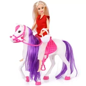 Nessiworld Jasmine Atlı Bebek Beyaz-Pembe - 1