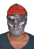 Kafaya Tam Geçmeli Bez Korsan Maskesi - Streç Korku Maskesi - 3D Baskılı Maske Model 4 - 2