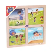 ONY-343/344/345/346 Ahşap Eğitici 4'lü Puzzle -Onyıl - 1