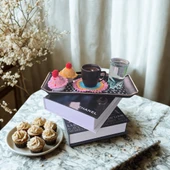 Renkli Bardak Altlığı Sunumluk ve Cupcake - 1