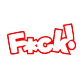F*ck Araba Sticker  17x17 Cm Kırmızı - 1