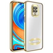 Xiaomi Redmi Note 9S Kılıf Kamera Korumalı Logo Gösteren Zore Omega Kapak - 1