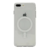 Apple iPhone 8 Plus Kılıf M-safe Şarj Özellikli Şeffaf Sert PC Zore Embos Kapak - 2