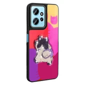 Xiaomi Redmi Note 12 4G Kılıf Parlayan Kabartmalı İkonik Figürlü Zore Amas Silikon Kapak - 3