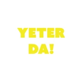 Yeter Da Araba Sticker 17x17 Cm Sarı - 1