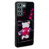 Galaxy S21 FE Kılıf Parlayan Kabartmalı İkonik Figürlü Zore Amas Silikon Kapak - 4