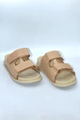Unisex Ten Hakiki Deri Çift Cırt Günlük Terlik - 4