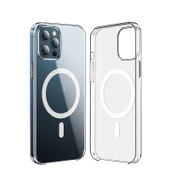 Apple iPhone 15 Pro Max Kılıf Zore Wireless Şarj Özellikli Şeffaf Orjin Kapak thumbnail 1