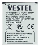 Vestel Venüs 5.5 Pil Batarya 5.5X 5.5V VBP-55 İthal - 2