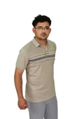 Erkek Polo Yaka Pano Çizgili Tişört T273 BGL-ST04592 thumbnail 9