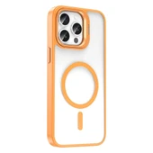 Apple iPhone 15 Pro Max Kılıf M-safe Şarj Özellikli Standlı Zore M-safe Klon Lensli Kapak - 4