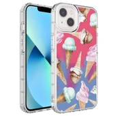 Apple iPhone 13 Kılıf Kamera Korumalı Renkli Desenli Sert Silikon Zore Korn Kapak thumbnail 1