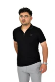 Erkek Polo Yaka Fermuarlı Tişört T237 BGL-ST04593 thumbnail 6