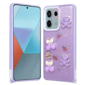 Xiaomi Redmi Note 13 Pro 5G Kılıf Parlayan Simli Kabartma Figürlü Zore Cevze Kapak - 1