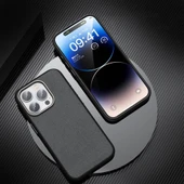 Apple iPhone 15 Pro Kılıf M-safe Şarj Özellikli PU Deri Zore Adora Kapak - 8