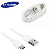 Samsung S8 S9 Şarj ve Data Kablosu Type C Beyaz thumbnail 2