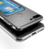 Apple iPhone 8 Plus Kılıf Kartlıklı Şeffaf Zore Setra Clear Silikon Kapak - 4