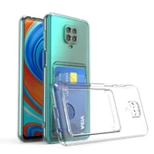Xiaomi Redmi Note 9S Kılıf Kartlıklı Şeffaf Zore Setra Clear Silikon Kapak - 2