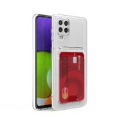 Galaxy A12 Kılıf Kartlıklı Şeffaf Zore Setra Clear Silikon Kapak thumbnail 1