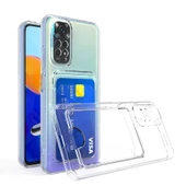 Xiaomi Redmi Note 11 Pro 5G Kılıf Kartlıklı Şeffaf Zore Setra Clear Silikon Kapak - 1