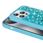 Apple iPhone 15 Pro Max Kılıf Parlak Taşlı Tasarım Zore Linea Diamond Kapak - 6