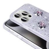 Apple iPhone 15 Pro Max Kılıf Airbagli Simli Arka Yüzey Zore Işıltı Silikon Kapak thumbnail 5