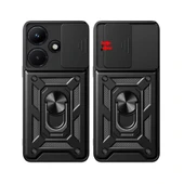 İnfinix Hot 30i Kılıf Magnetik Standlı Kamera Korumalı Zore Sürgülü Vega Kapak - 10
