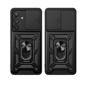 Galaxy A54 Kılıf Magnetik Standlı Kamera Korumalı Zore Sürgülü Vega Kapak - 9