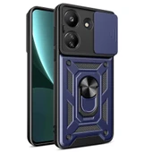 Xiaomi Poco C65 Kılıf Magnetik Standlı Kamera Korumalı Zore Sürgülü Vega Kapak - 1