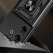 Tecno Camon 20 Kılıf Magnetik Standlı Kamera Korumalı Zore Sürgülü Vega Kapak thumbnail 2