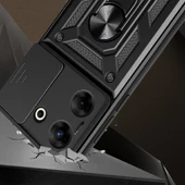 Tecno Camon 20 Pro 5G Kılıf Magnetik Standlı Kamera Korumalı Zore Sürgülü Vega Kapak thumbnail 2