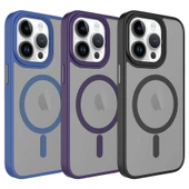 Apple iPhone 13 Pro Kılıf Mat Arka Yüzey Wireless Şarj Özellikli Zore Flet M-safe Kapak - 2