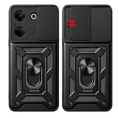 Tecno Camon 20 Pro 5G Kılıf Magnetik Standlı Kamera Korumalı Zore Sürgülü Vega Kapak thumbnail 6