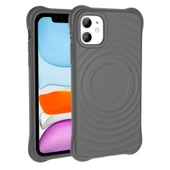 Apple iPhone 11 M-safe Şarj Özellikli Airbagli Mat Görünümlü Zore Hepi Kapak thumbnail 4