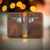 Enrico Slim Deri Kartlık G2 Antik Kahve - 6