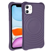 Apple iPhone 11 M-safe Şarj Özellikli Airbagli Mat Görünümlü Zore Hepi Kapak thumbnail 5