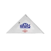 Hatas Öğrenci Gönyesi 45 Derece Plastik 30 CM 0802-20 Lİ PAKET-20-LI-PKT - 2