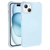 Apple iPhone 15 M-safe Şarj Özellikli Airbagli Mat Görünümlü Zore Hepi Kapak thumbnail 4