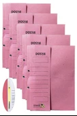 Yarım Kapak Telli Dosya Pembe Karton 5 Adet Karton Yarım Kapaklı Kapsüllü Dosya A4 Boy 24x32 cm Klasör İçin Büro Ofis - 1