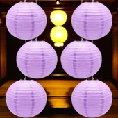 VIP KALİTE 2 ADET MOR ÇİN FENERİ MOR JAPON FENERİ MOR KAĞIT FENER MOR PARTİ FENERİ KIR DÜĞÜNÜ FENERİ thumbnail 3