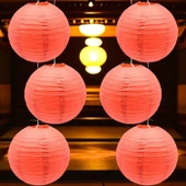 VIP KALİTE 2 ADET KIRMIZI ÇİN FENERİ KIRMIZI JAPON FENERİ KIRMIZI KAĞIT FENER KIR DÜĞÜNÜ FENERİ thumbnail 3