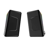 Lenovo Lecoo DS104 Kablolu USB + 3.5mm Jack 6W RGB Aydınlatmalı Masaüstü Hoparlör Siyah - 3