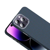 Apple iPhone 14 Pro Max Kılıf M-safe Şarj Özellikli Karbon Fiber Görünümlü Zore Gros Kapak - 11