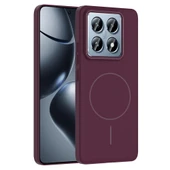 Xiaomi 14T Pro Kılıf M-safe Şarj Özellikli Zore Ruby Sert Kapak - 1