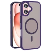 Apple iPhone 16 Kılıf M-safe Şarj Özellikli Mat Arka Yüzey Zore Sio Kapak - 1
